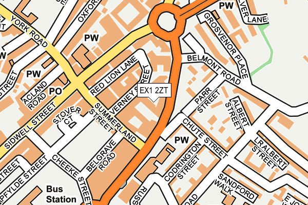 EX1 2ZT map - OS OpenMap – Local (Ordnance Survey)