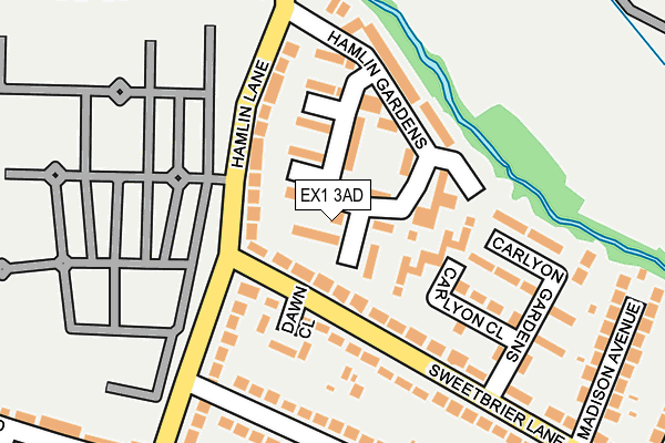 EX1 3AD map - OS OpenMap – Local (Ordnance Survey)