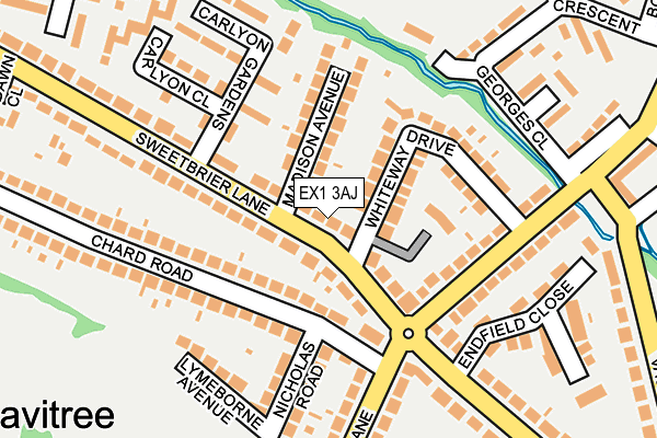 EX1 3AJ map - OS OpenMap – Local (Ordnance Survey)