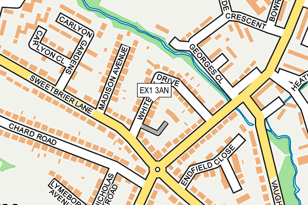 EX1 3AN map - OS OpenMap – Local (Ordnance Survey)