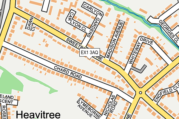 EX1 3AQ map - OS OpenMap – Local (Ordnance Survey)