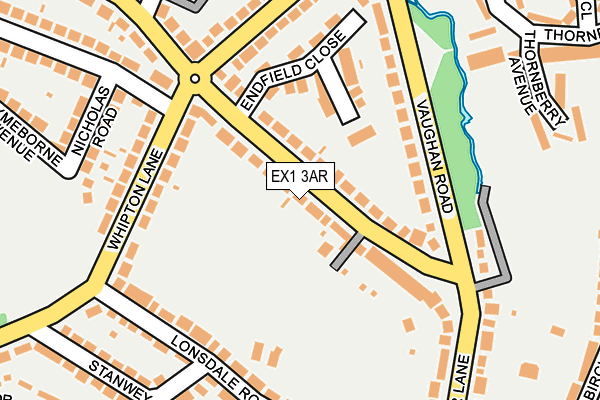 EX1 3AR map - OS OpenMap – Local (Ordnance Survey)