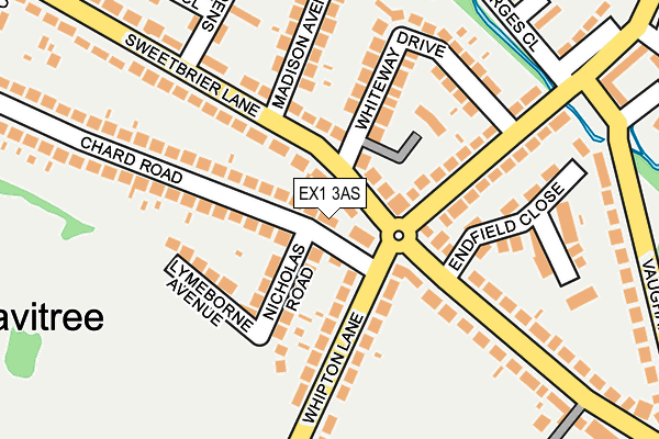 EX1 3AS map - OS OpenMap – Local (Ordnance Survey)