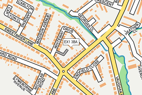 EX1 3BA map - OS OpenMap – Local (Ordnance Survey)