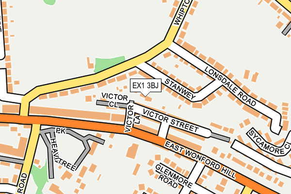 EX1 3BJ map - OS OpenMap – Local (Ordnance Survey)