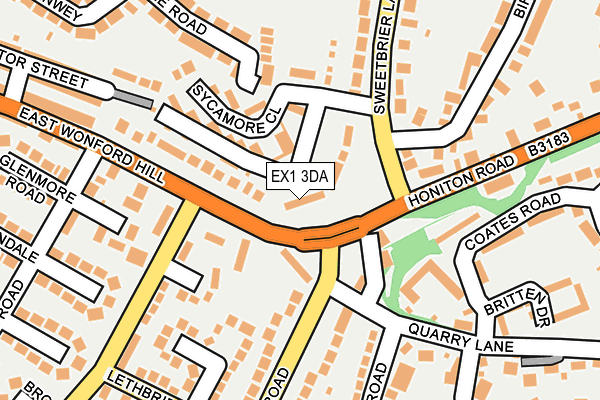 EX1 3DA map - OS OpenMap – Local (Ordnance Survey)