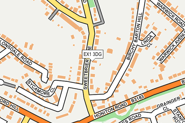 EX1 3DG map - OS OpenMap – Local (Ordnance Survey)