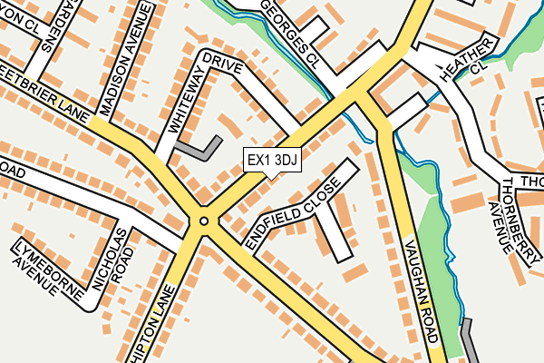 EX1 3DJ map - OS OpenMap – Local (Ordnance Survey)