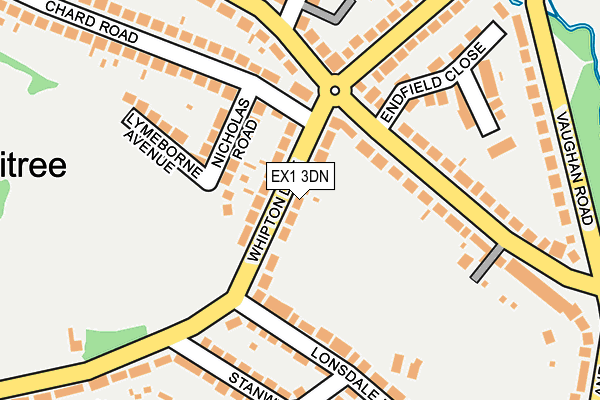 EX1 3DN map - OS OpenMap – Local (Ordnance Survey)