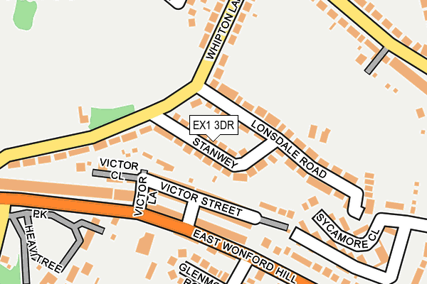 EX1 3DR map - OS OpenMap – Local (Ordnance Survey)