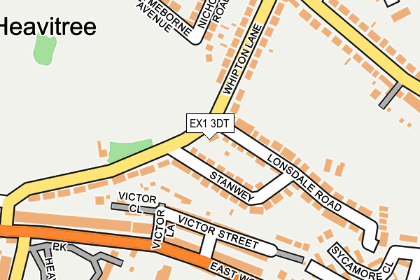 EX1 3DT map - OS OpenMap – Local (Ordnance Survey)