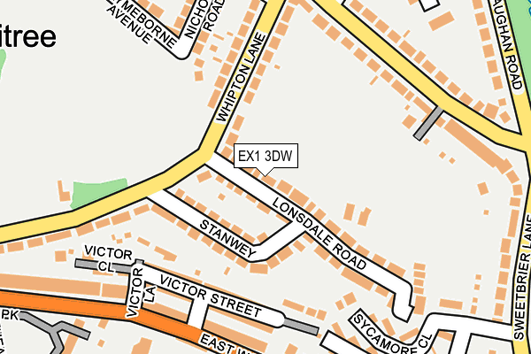 EX1 3DW map - OS OpenMap – Local (Ordnance Survey)