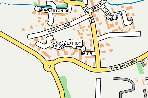 EX1 3DY map - OS OpenMap – Local (Ordnance Survey)