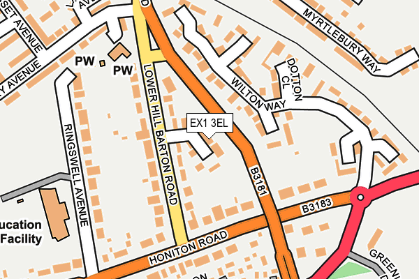 EX1 3EL map - OS OpenMap – Local (Ordnance Survey)
