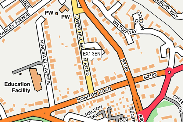 EX1 3EN map - OS OpenMap – Local (Ordnance Survey)