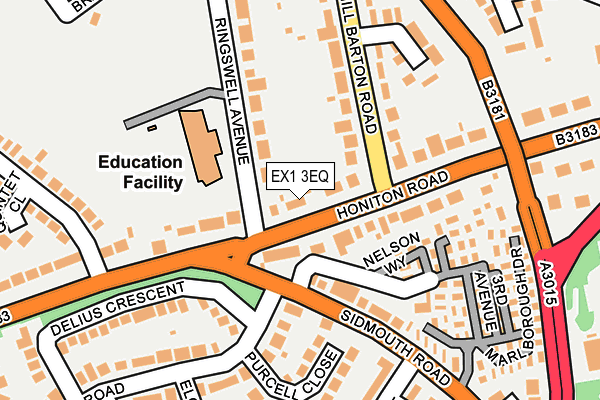 EX1 3EQ map - OS OpenMap – Local (Ordnance Survey)