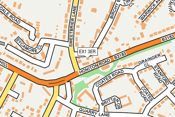 EX1 3ER map - OS OpenMap – Local (Ordnance Survey)