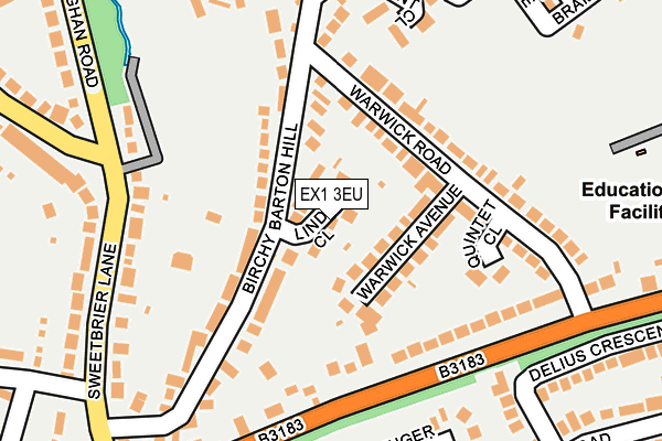 EX1 3EU map - OS OpenMap – Local (Ordnance Survey)