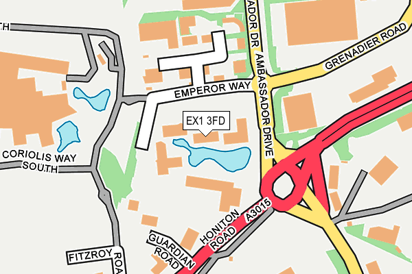EX1 3FD map - OS OpenMap – Local (Ordnance Survey)