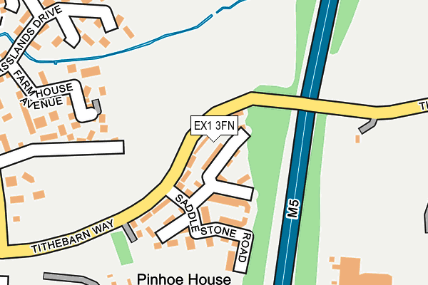 EX1 3FN map - OS OpenMap – Local (Ordnance Survey)