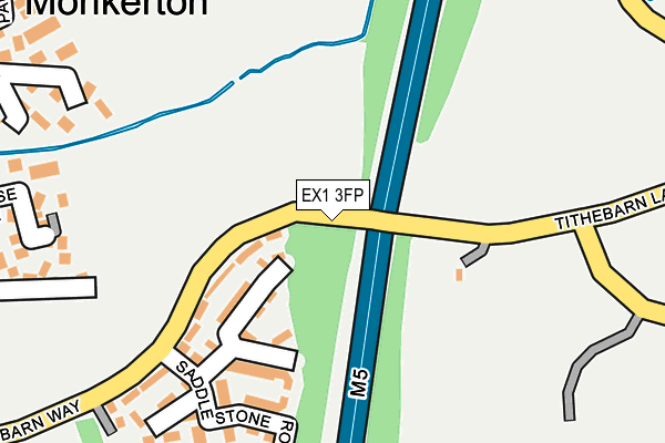 EX1 3FP map - OS OpenMap – Local (Ordnance Survey)