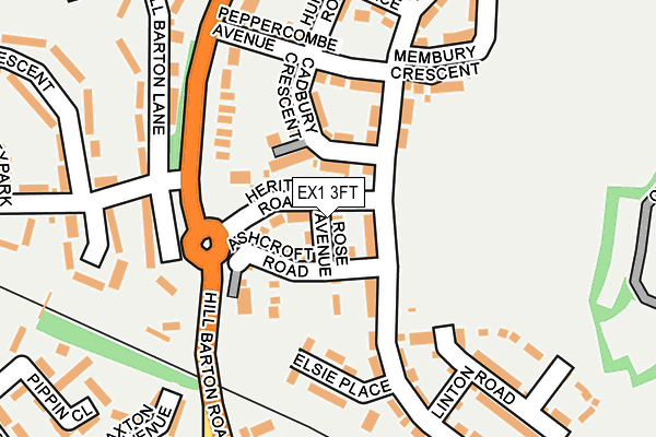 EX1 3FT map - OS OpenMap – Local (Ordnance Survey)