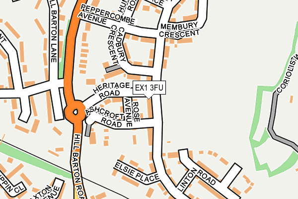 EX1 3FU map - OS OpenMap – Local (Ordnance Survey)