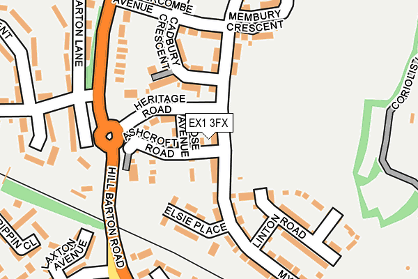 EX1 3FX map - OS OpenMap – Local (Ordnance Survey)