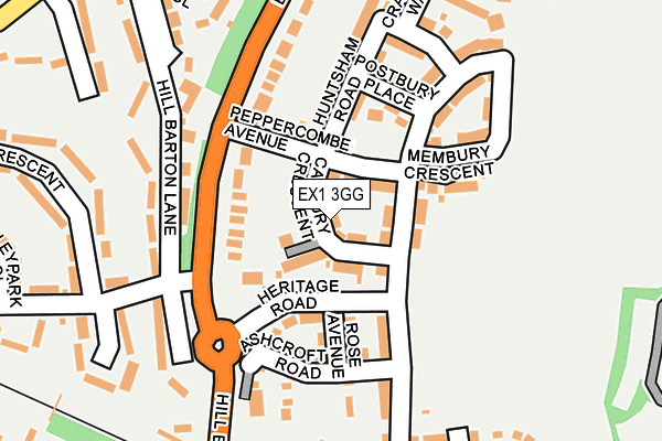 EX1 3GG map - OS OpenMap – Local (Ordnance Survey)