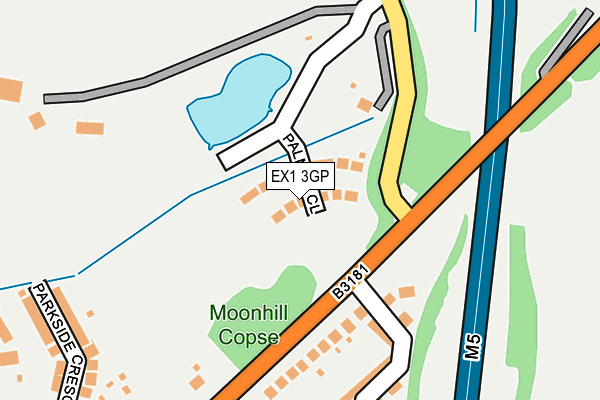 EX1 3GP map - OS OpenMap – Local (Ordnance Survey)