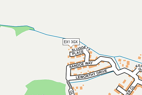 EX1 3GX map - OS OpenMap – Local (Ordnance Survey)