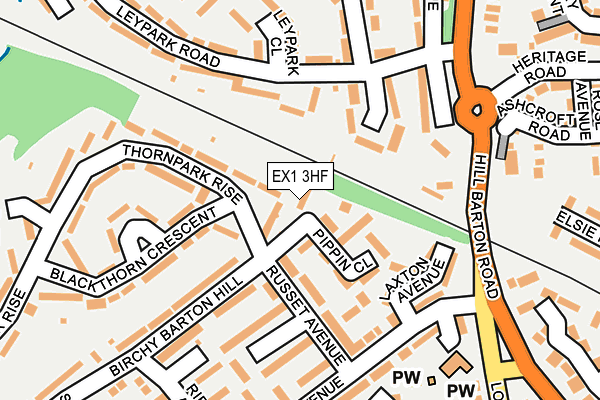 EX1 3HF map - OS OpenMap – Local (Ordnance Survey)