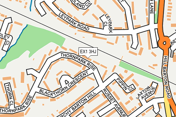 EX1 3HJ map - OS OpenMap – Local (Ordnance Survey)