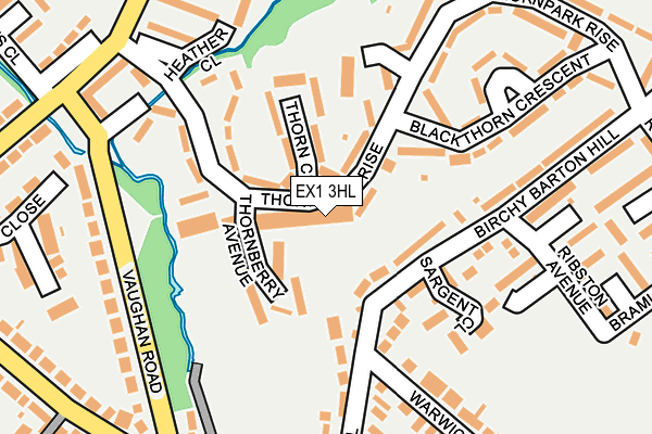 EX1 3HL map - OS OpenMap – Local (Ordnance Survey)