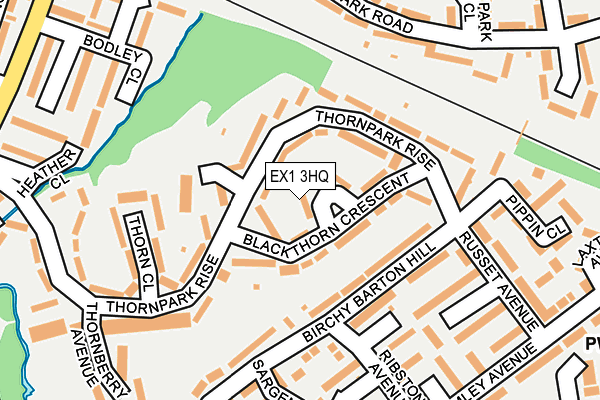 EX1 3HQ map - OS OpenMap – Local (Ordnance Survey)