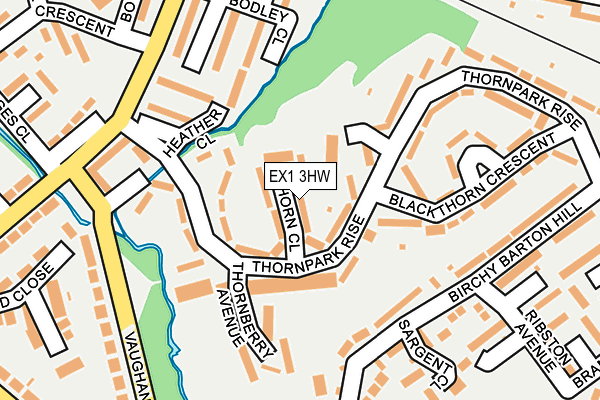 EX1 3HW map - OS OpenMap – Local (Ordnance Survey)