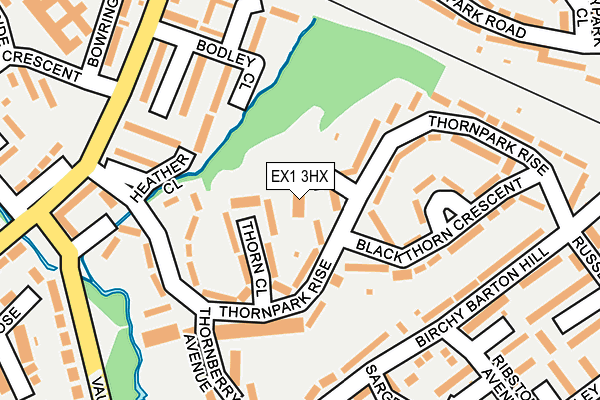 EX1 3HX map - OS OpenMap – Local (Ordnance Survey)