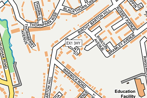 EX1 3HY map - OS OpenMap – Local (Ordnance Survey)