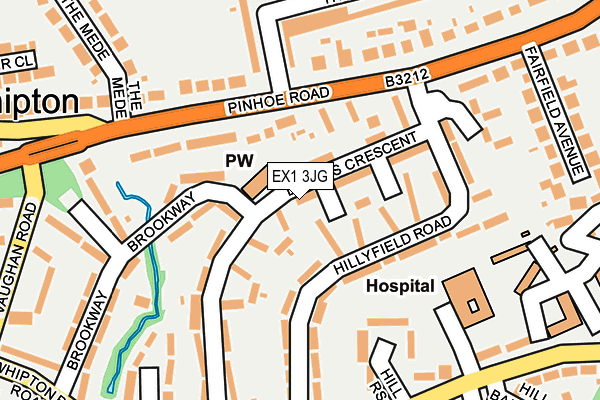 EX1 3JG map - OS OpenMap – Local (Ordnance Survey)