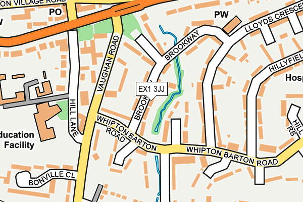 EX1 3JJ map - OS OpenMap – Local (Ordnance Survey)