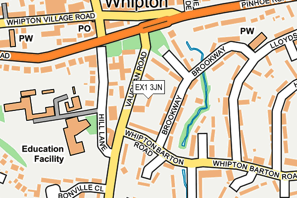 EX1 3JN map - OS OpenMap – Local (Ordnance Survey)