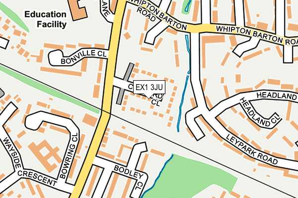 EX1 3JU map - OS OpenMap – Local (Ordnance Survey)