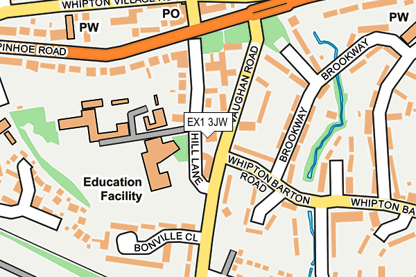 EX1 3JW map - OS OpenMap – Local (Ordnance Survey)