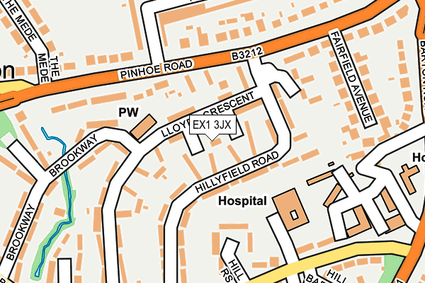 EX1 3JX map - OS OpenMap – Local (Ordnance Survey)