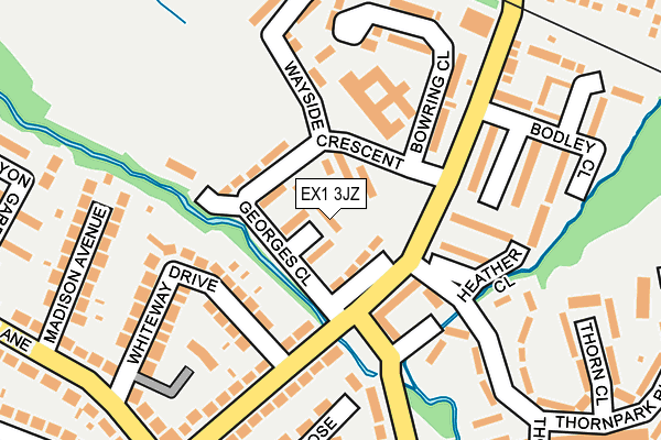 EX1 3JZ map - OS OpenMap – Local (Ordnance Survey)