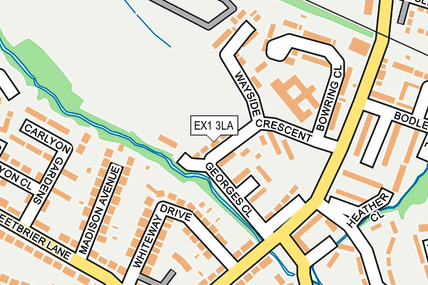 EX1 3LA map - OS OpenMap – Local (Ordnance Survey)