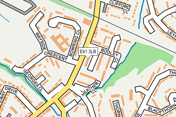 EX1 3LB map - OS OpenMap – Local (Ordnance Survey)