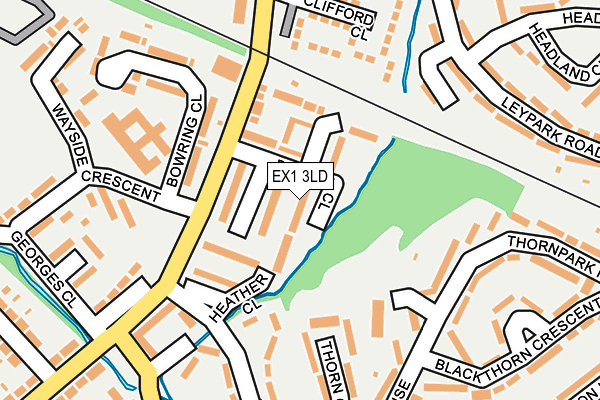 EX1 3LD map - OS OpenMap – Local (Ordnance Survey)