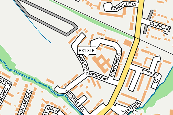 EX1 3LF map - OS OpenMap – Local (Ordnance Survey)