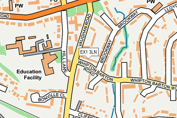 EX1 3LN map - OS OpenMap – Local (Ordnance Survey)